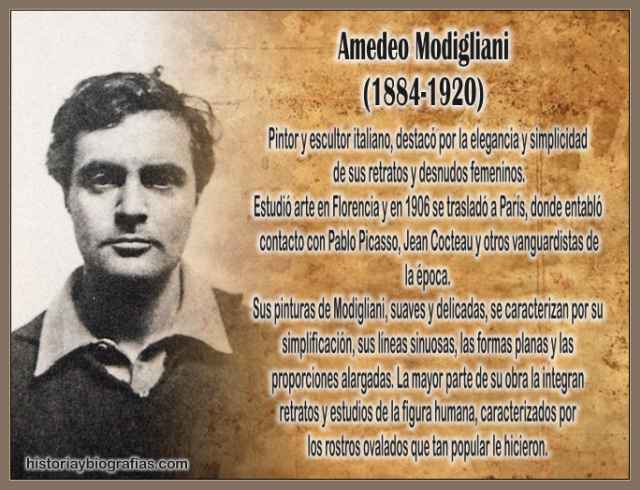 Biografia Corta de Modigliani Amedeo y Caracteristicas de su Arte