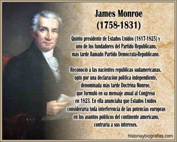 Biografía de Monroe James: Gobierno y Política Externa