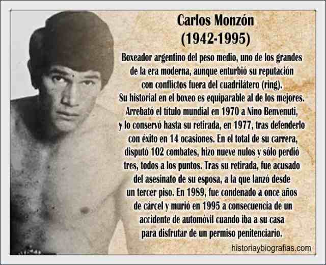 Biografia de Carlos Monzón Figura Boxeo Argentino
