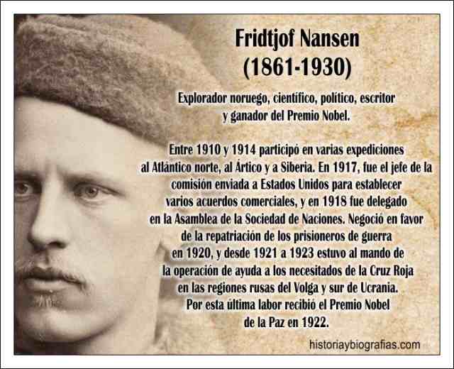 Biografía de Nansen Fridtjof historia de sus exploraciones