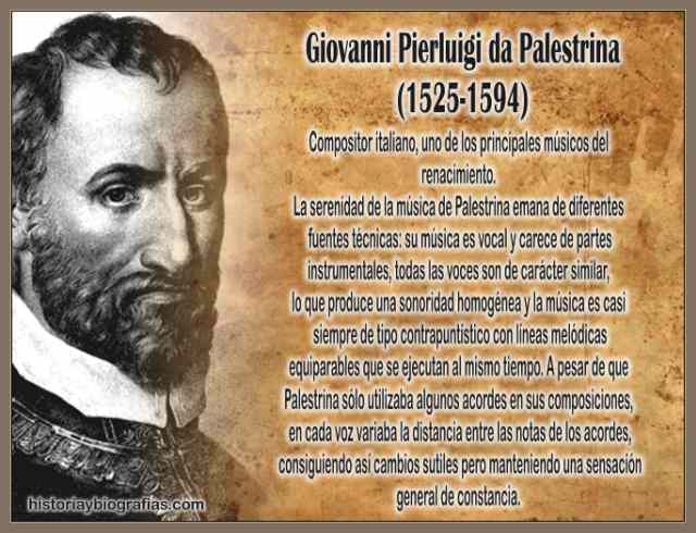Biografia Corta de Palestrina Giovanni,