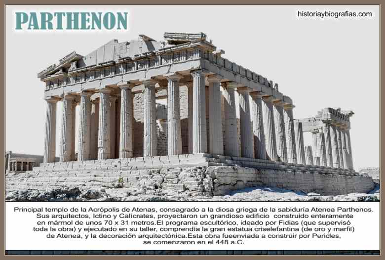 El Parthenon Griego, obra de Fidias
