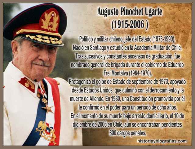 Biografia de Pinochet:Dictador de Chile,Presidente Golpista