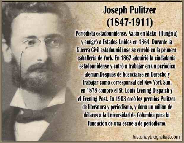 periodista joseph pulitzer
