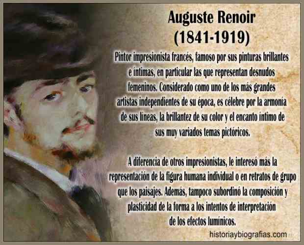 Biografía de Renoir Auguste Vida y Obras del Pintor Francés