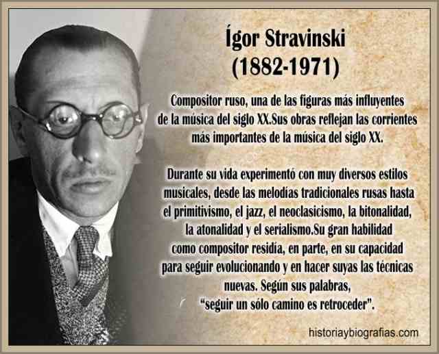 Biografía Stravinsky Igor Compositor Ruso