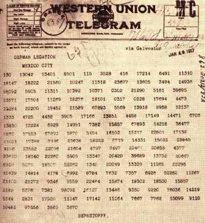 Telegrama Zimmerman - Inicio de la Primera Guerra Mundial