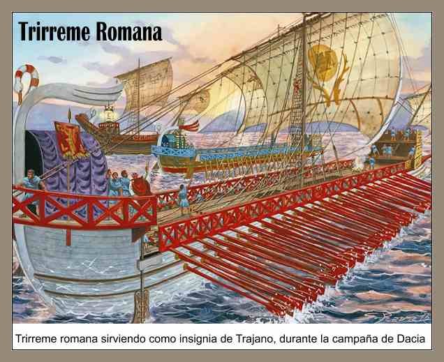 Navios Romanos y Griegos:Caracteristicas de los Trirremes y Galeras