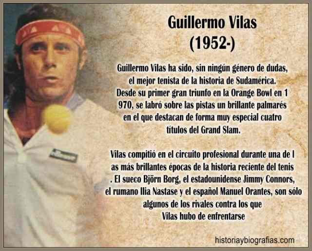 Biografía de Guillermo Vilas El Mejor Tenista Argentino
