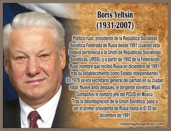 Biografia de Boris Yeltsin e Historia de su Vida Politica 